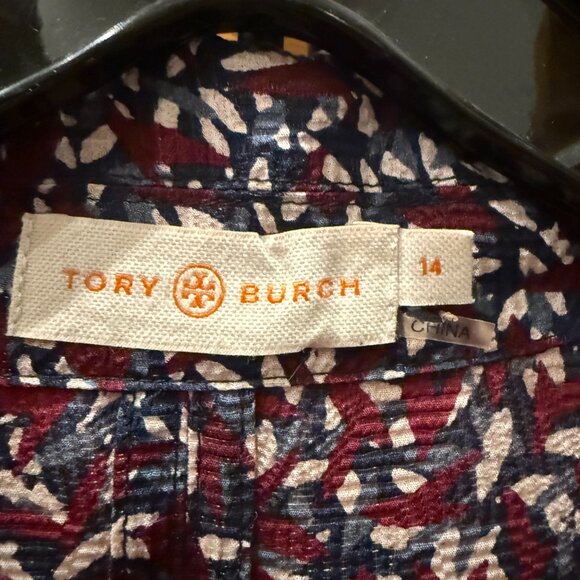 Tory Burch Red/Blue Agate ConfettiTunic, SZ 14 - Picture 11 of 11